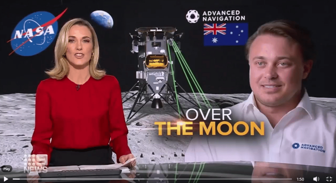 9News Advanced Navigation Over the Moon