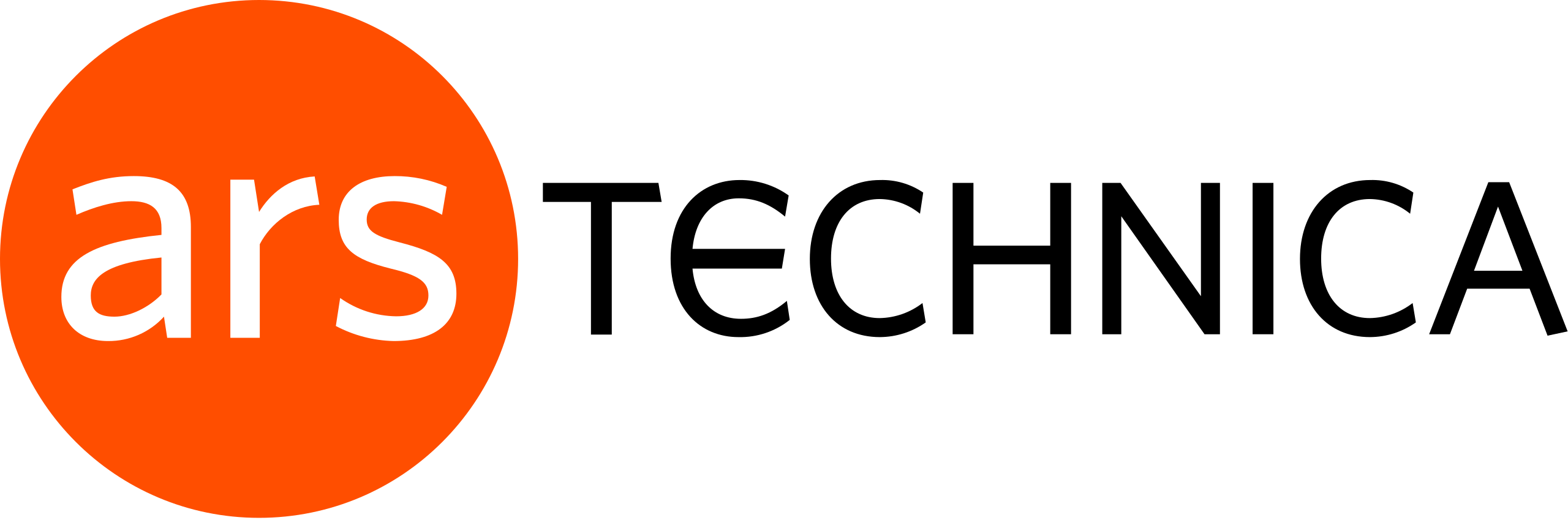 The Ars Technica logo, featuring the website's name in black text on a white background with an orange circle