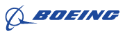The branding for Boeing, a major aerospace company