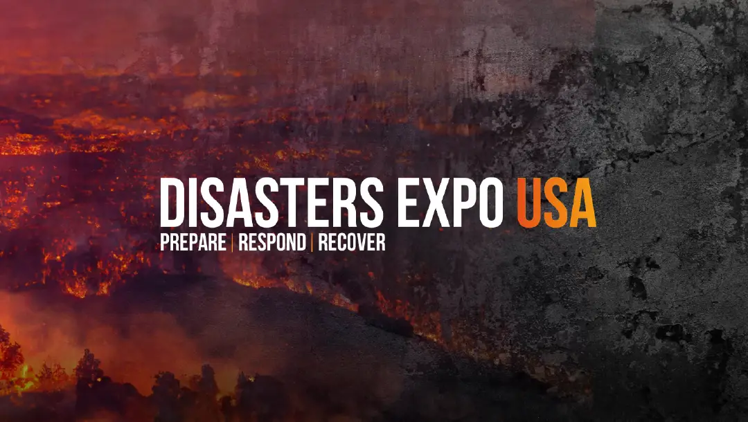 The branding for the Disasters Expo USA, a trade show focused on emergency preparedness and response
