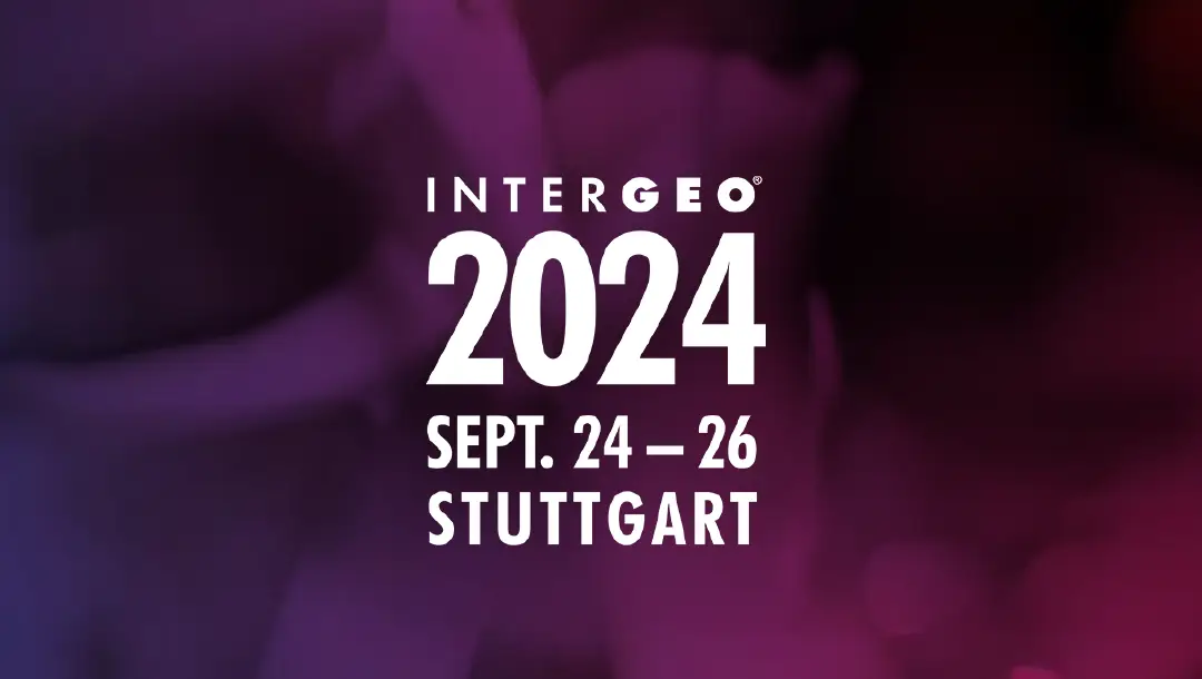 The branding for Intergeo 2024, a leading international trade fair for geodesy, geoinformation, and land management