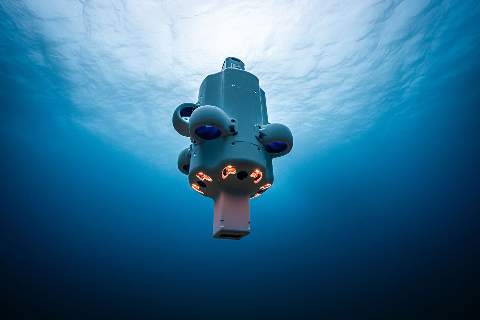 Underwater view of HYDRUS autonomous drone