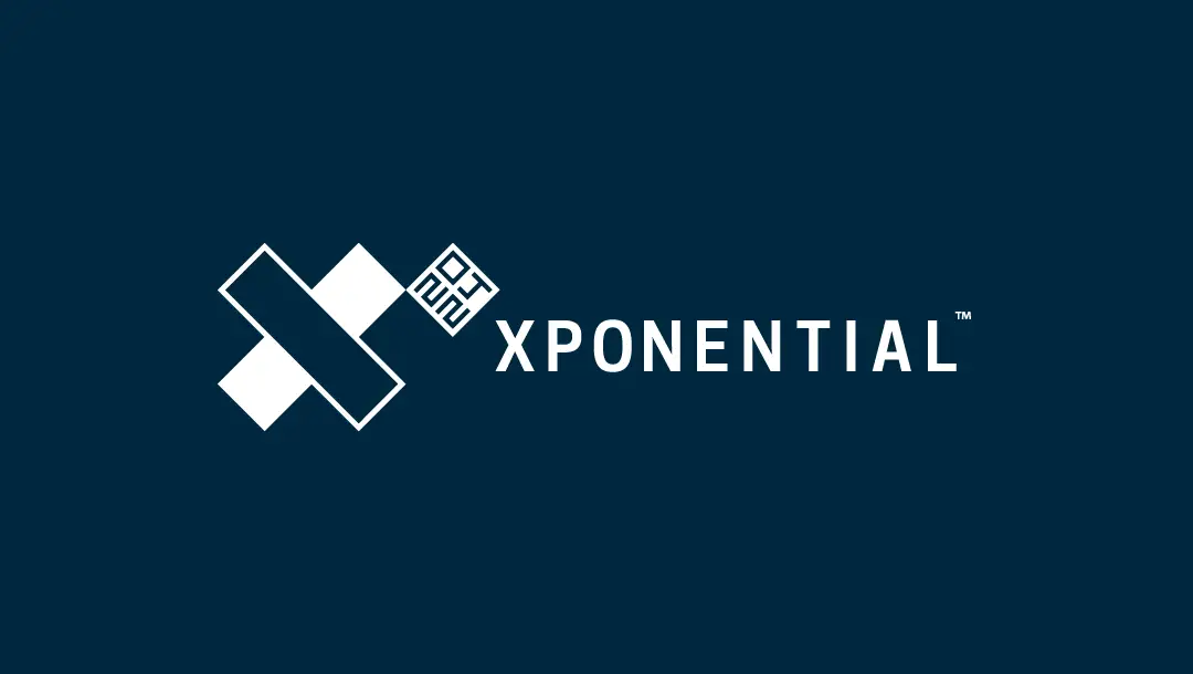 Xponential text logo